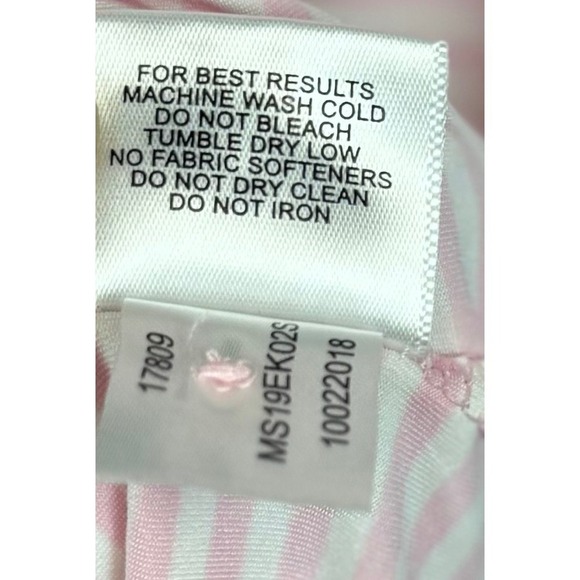 Peter Millar Summer Comfort, White and Baby Pink Striped Golf Polo, Size XL - Picture 7 of 7